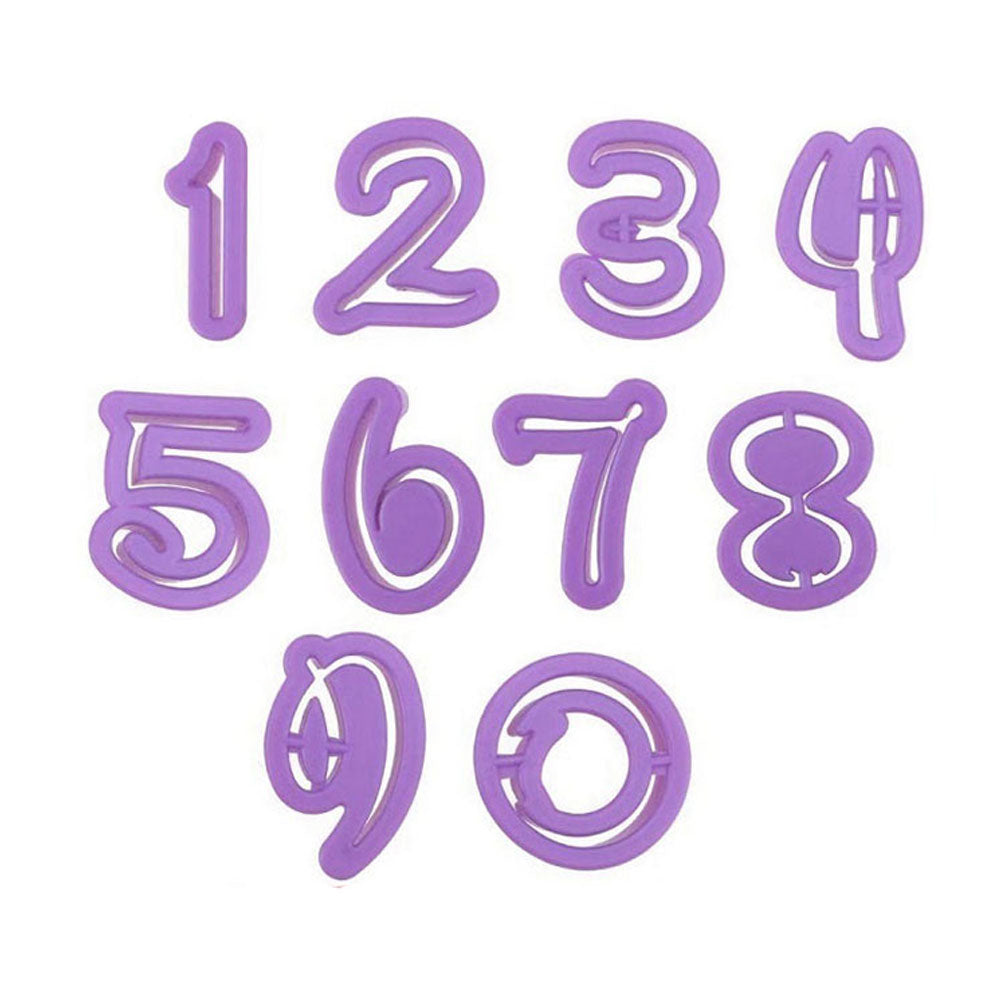 0 To 9 Disney Style Number Cutter Set Plastic