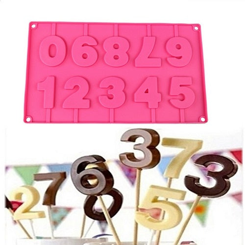 0 To 9 Numbers Silicone Lollipop