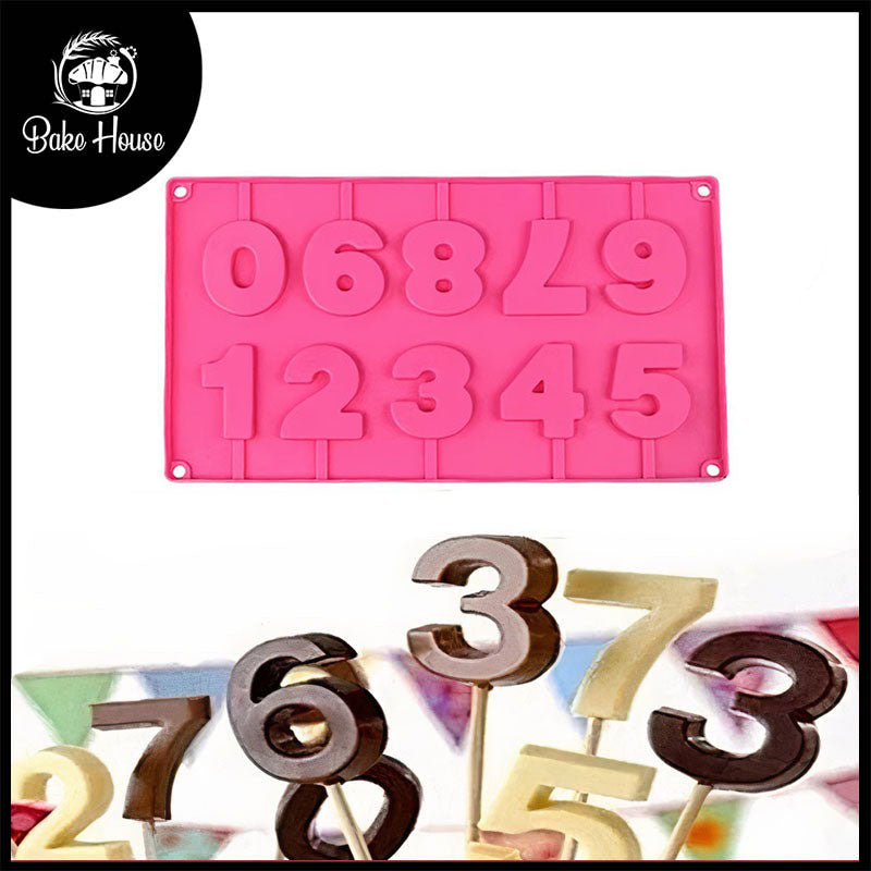 0 To 9 Numbers Silicone Lollipop