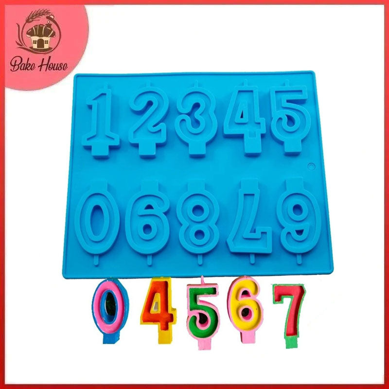 0 To 9 Stylish Numbers Silicone Candle Mold