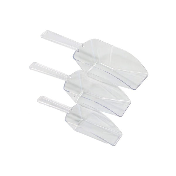 Candies & Multipurpose Transparent Plastic Scoop 3 Pcs Set