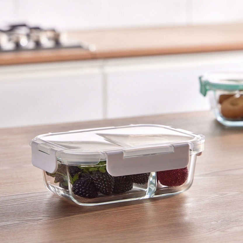 Glass Lunch Box 2 Compartments 1000ml