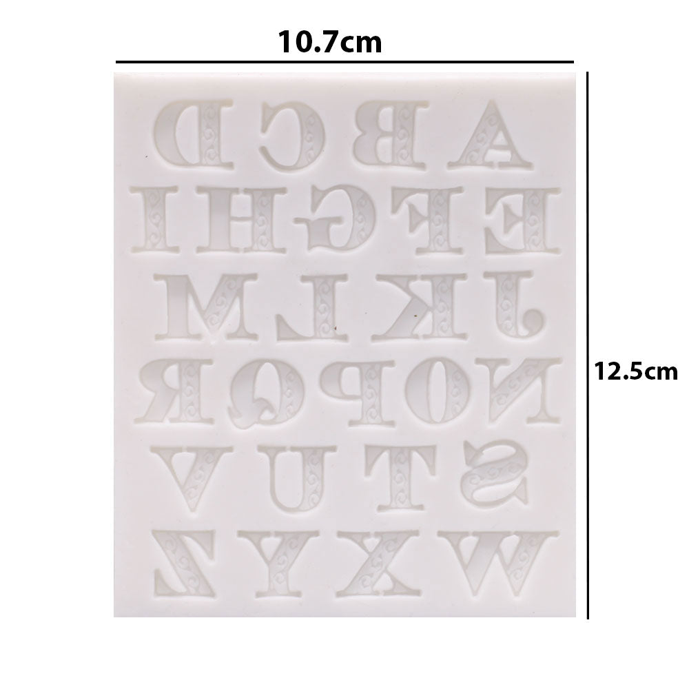 Uppercase A-Z Alphabet Silicone Fondant Mold