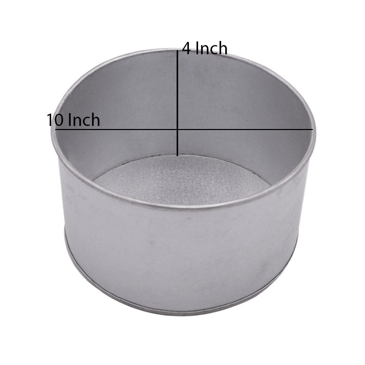 Heighted Round Cake Mold Galvanized Steel 10 X 10 X 4 Inch