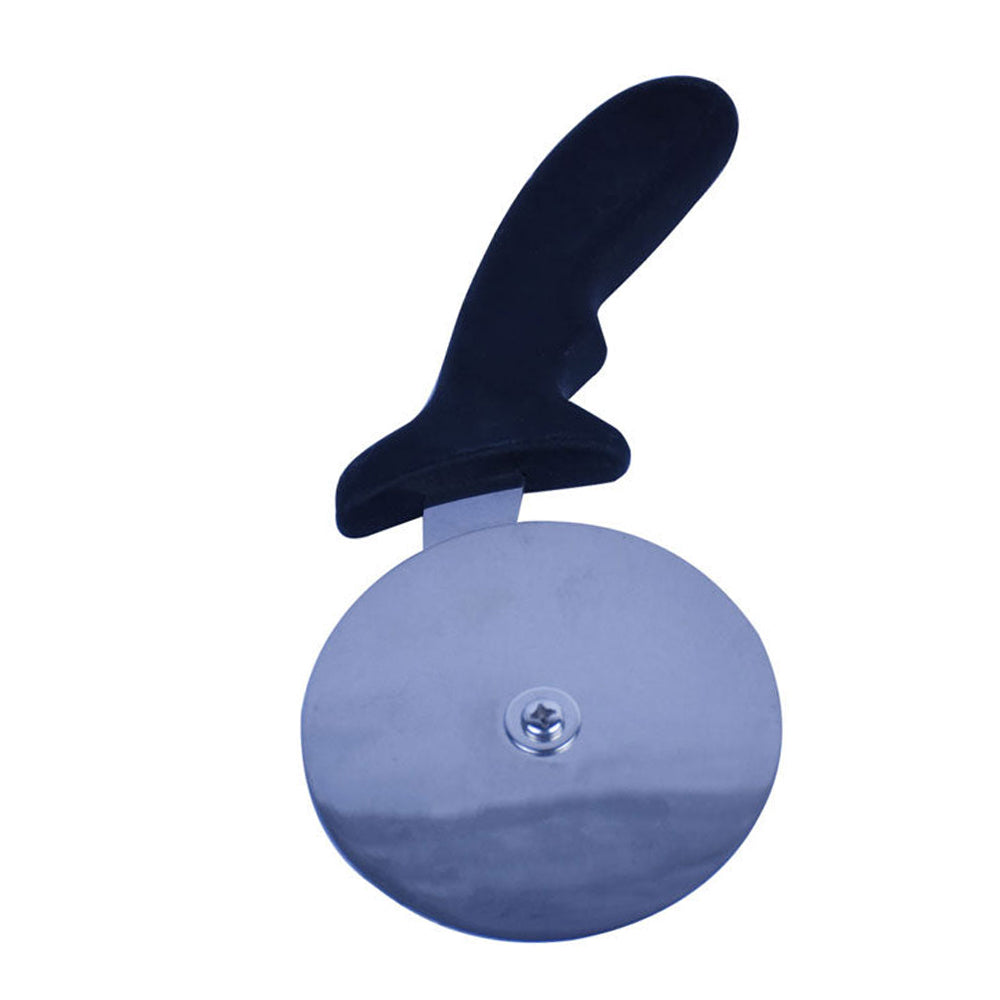 10.5cm Stainless Steel Pizza Cutter With Black Handle