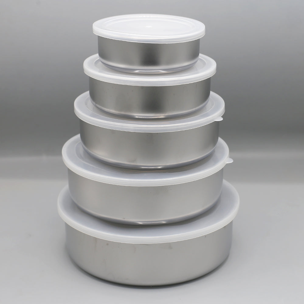 Stainless Steel Bowl 5Pcs Set (10,12,14,16,18 CM)