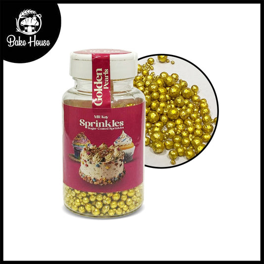 MR Kay Golden Pearl Sprinkles (Mix Size) – 90g Jar