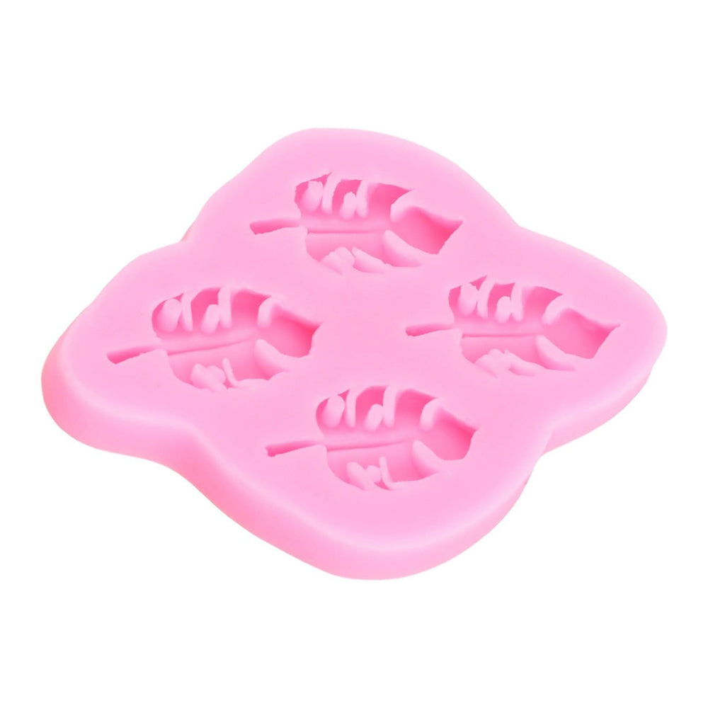 Tropical Leaf Silicone Fondant Mold 4 Cavity