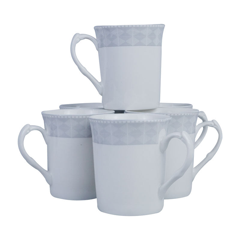 Tea, Milk And Coffee Drinking Mugs 6 Pcs Set (Design 03)