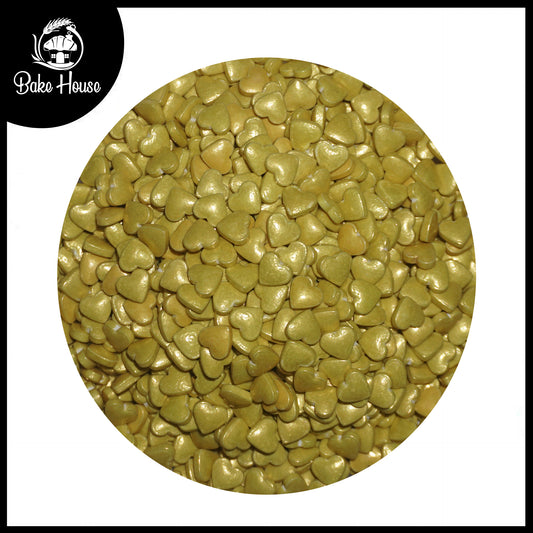 Bake House Olive Gold Heart Sprinkles