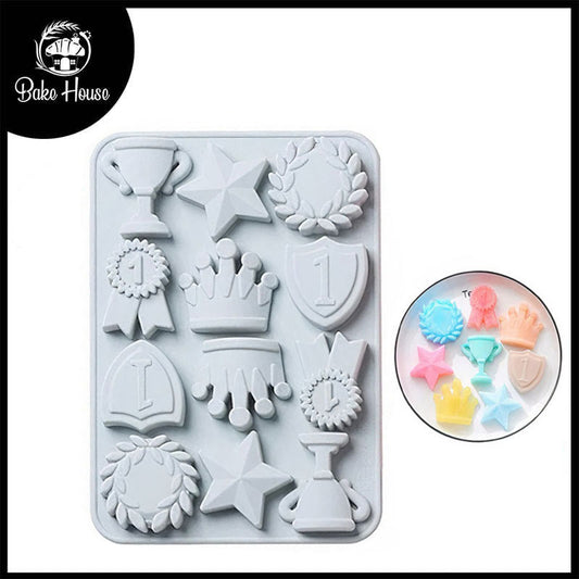 12 Consecutive Trophy Crown Silicone Mold