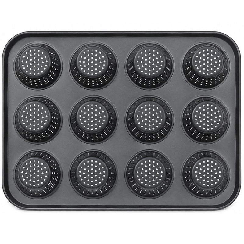 Non Stick Muffin Tray With Holes 5.5cm 12 Cavity