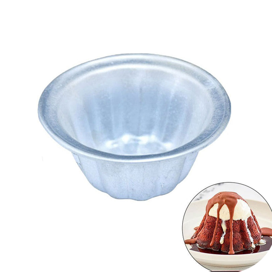 12 cm Lava Cake Baking Mold Aluminium With Fluted Design