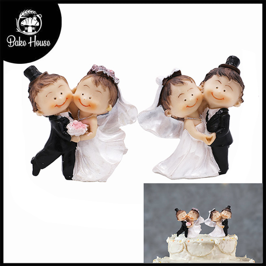 Newly Married Bride And Groom Cake Topper