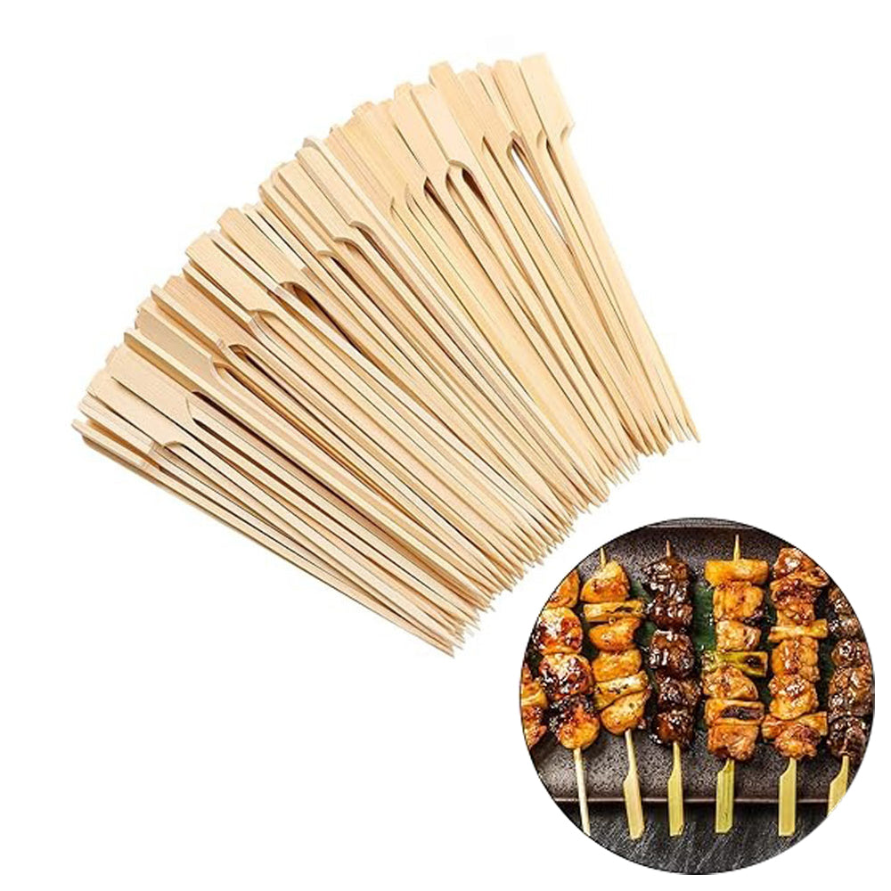 Wooden Bamboo Skewers 18cm 100Pcs Set