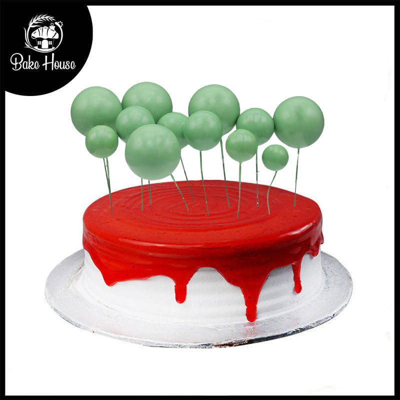 Artificial Green Faux Ball Cake Topper 20Pcs Set