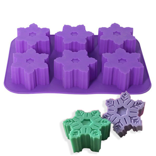 Snowflake Silicone Baking Mold 6 Cavity