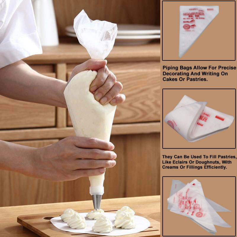 Master Disposable Piping Bags 100Pcs Pack 10 Inch