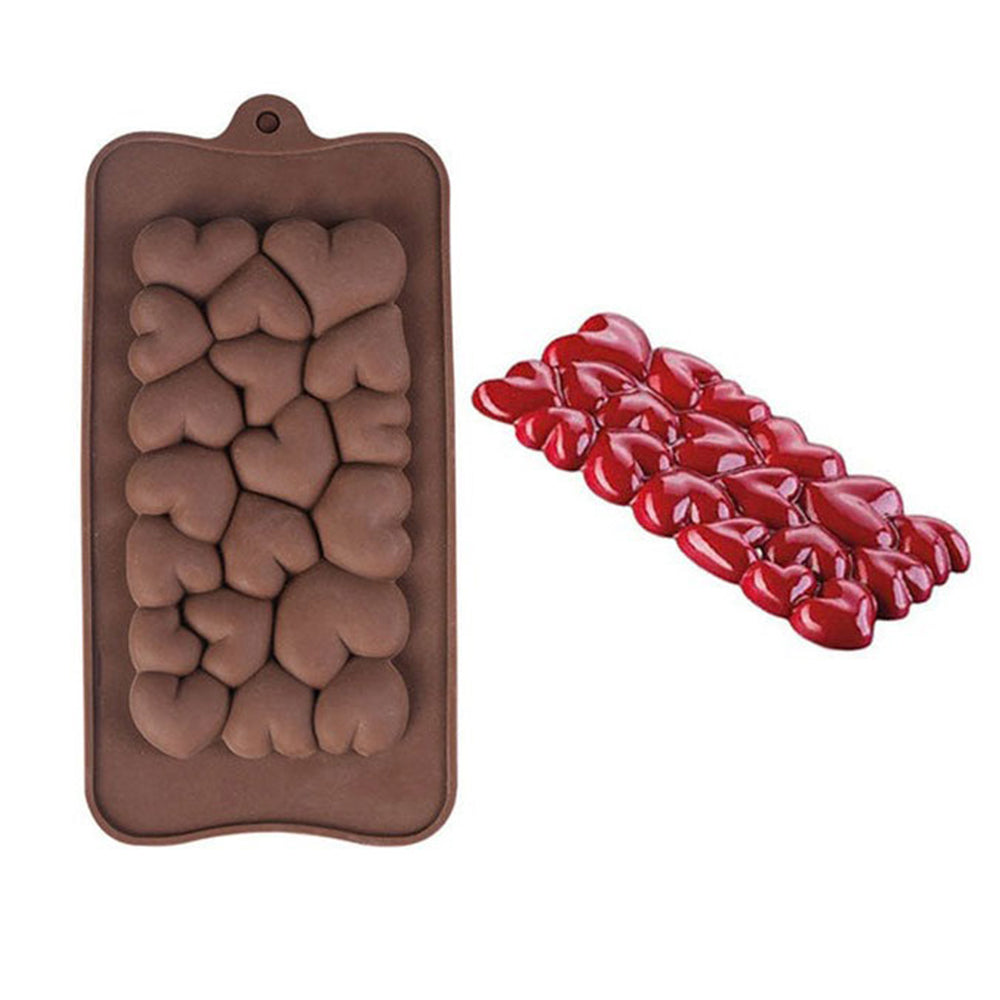 Hearts Design Chocolate Bar Silicone Mold