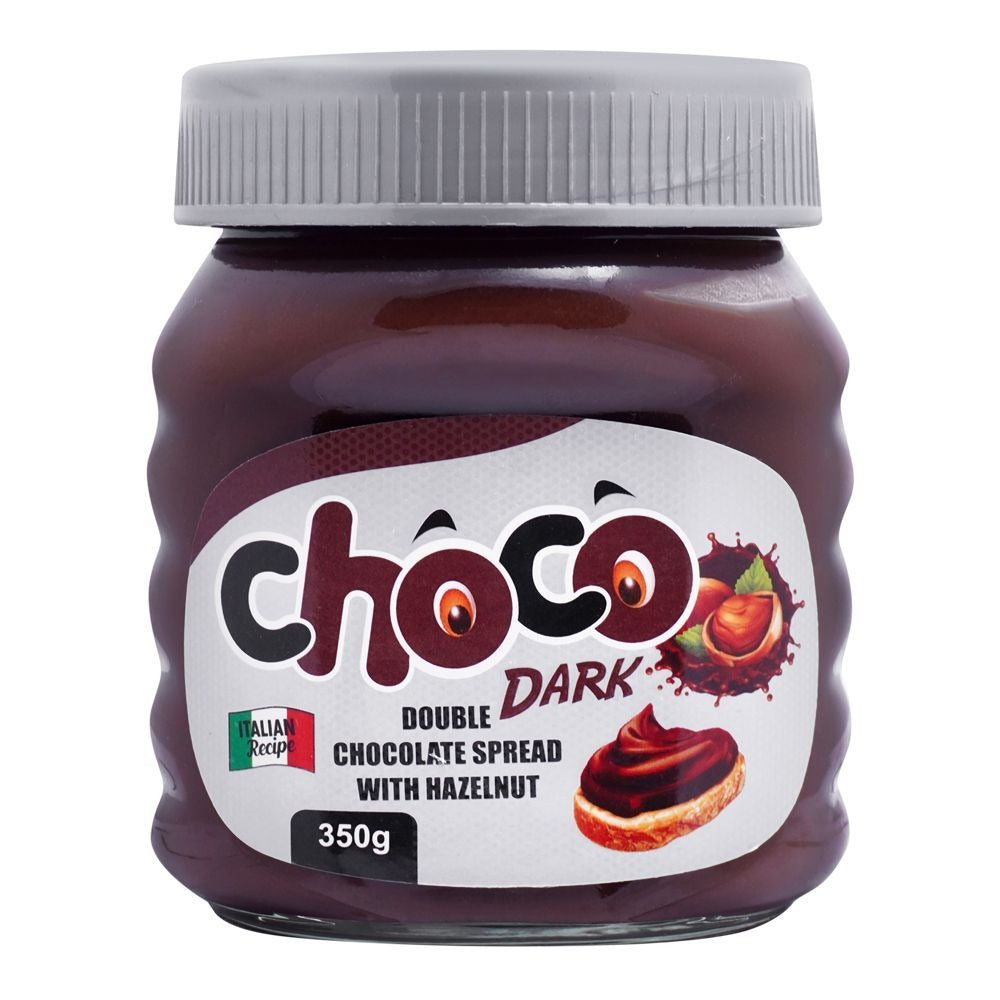 Milkyz Food Choco Dark Double Chocolate Spread With Hazelnut 350g Jar Bottle