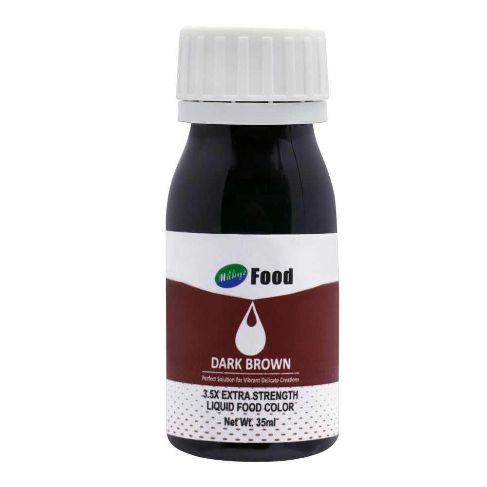 Milkyz Food Liquid Food Color Dark Brown 35ML Bottle