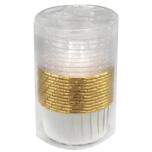 12Pcs White Foil Cupcake liner With Plastic Cap