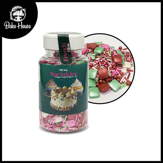 MR Kay French Glow Sprinkles – Pink & Green Mix (Mix Size) – 90g Jar