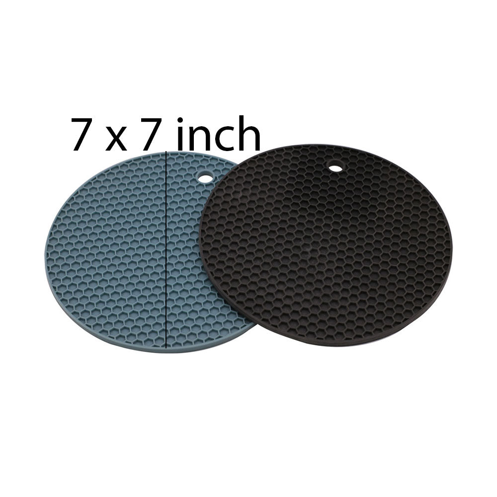 2pcs Round Hot Pot Mat Silicone