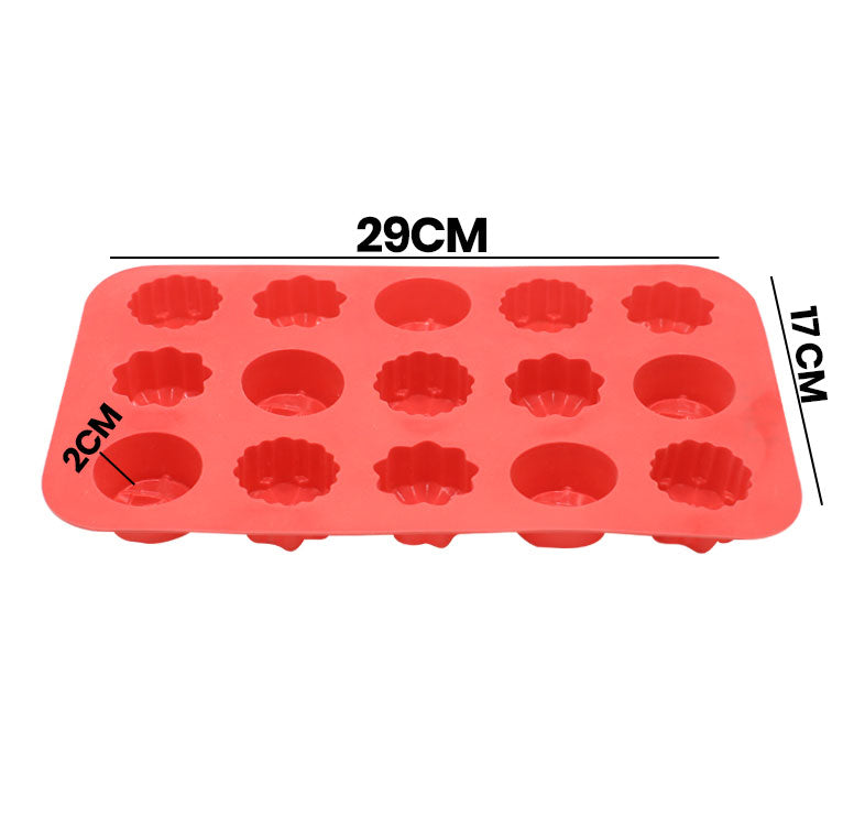Rose & Sunflower Silicone Chocolate Mold Large Size 15 Cavity
