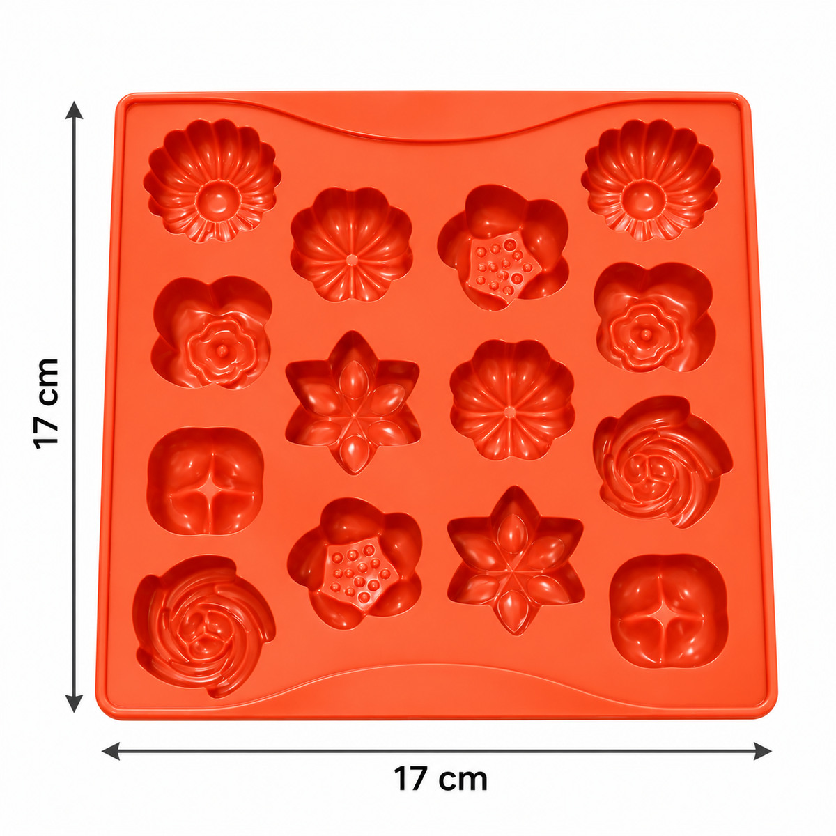 Different Shape Flower Silicone Chocolate Mold 14 Cavity