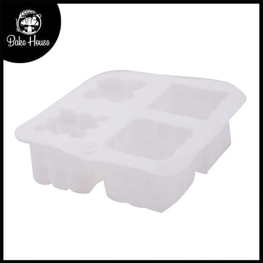 4 Different Design Silicone Mousse And Candle Mold 4 Cavity