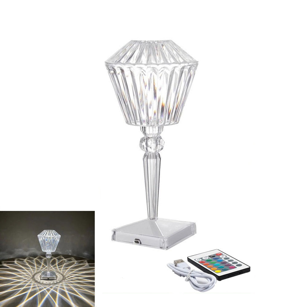 16 Colors With Effects, Touch & Remote Control Rechargeable Table Lamp Design 03