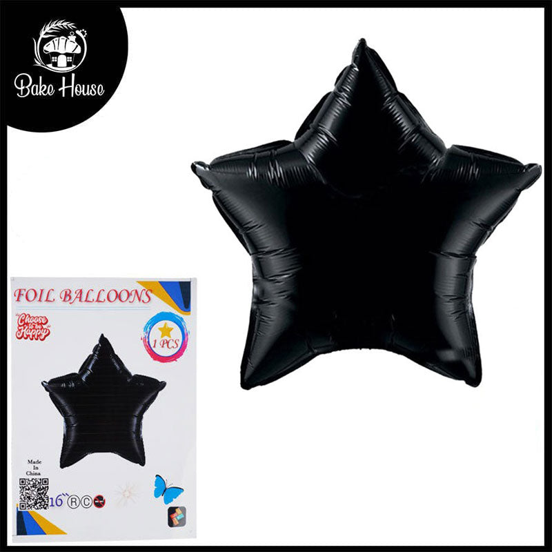 16 Inch Black Star Shape Foil Balloon For Party Decoration