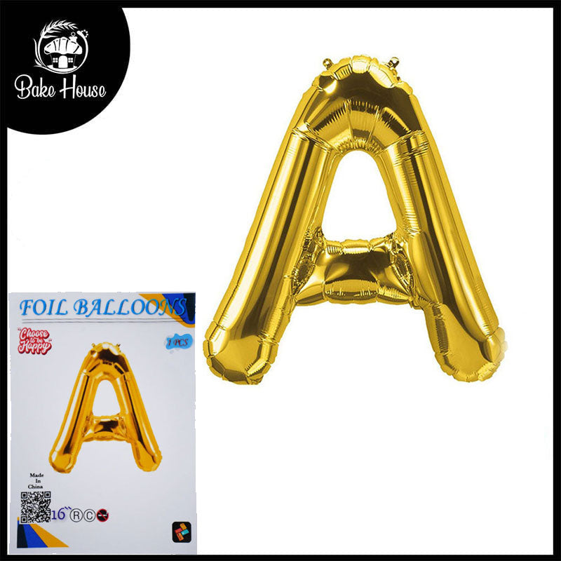 16 Inch Golden Alphabet A Letter Foil Balloon for Party Decoration