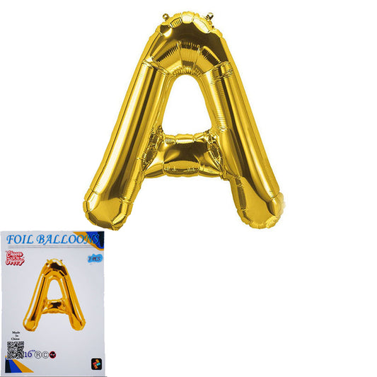16 Inch Golden Alphabet A Letter Foil Balloon for Party Decoration