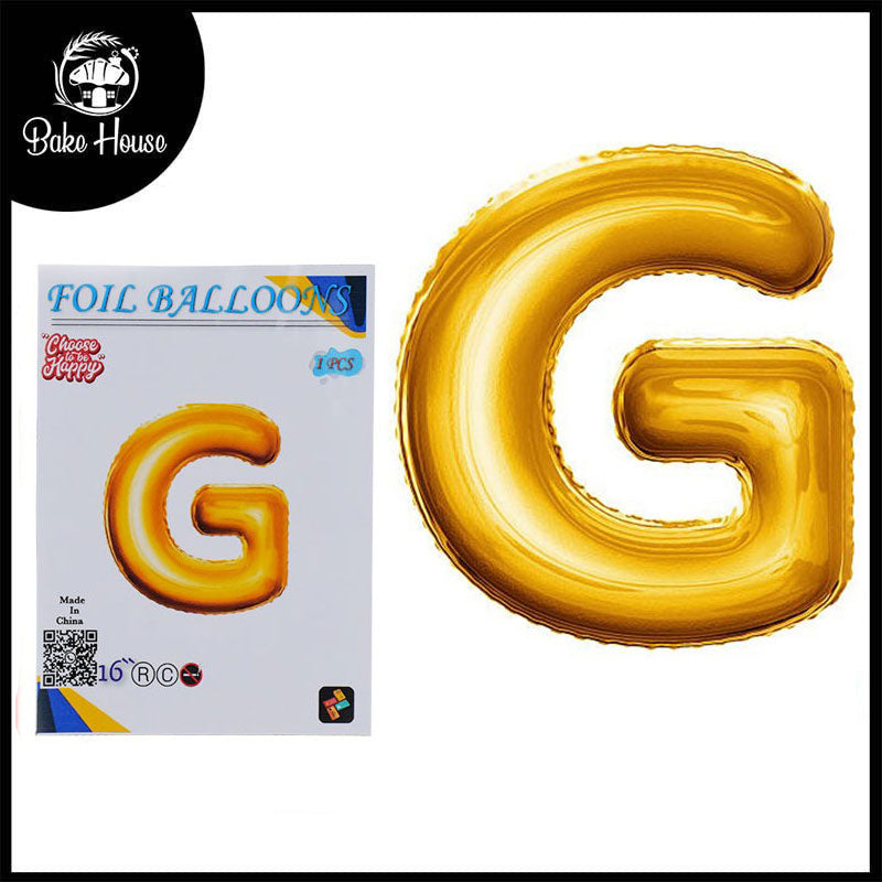 16 Inch Golden Alphabet G Letter Foil Balloon for Party Decoration