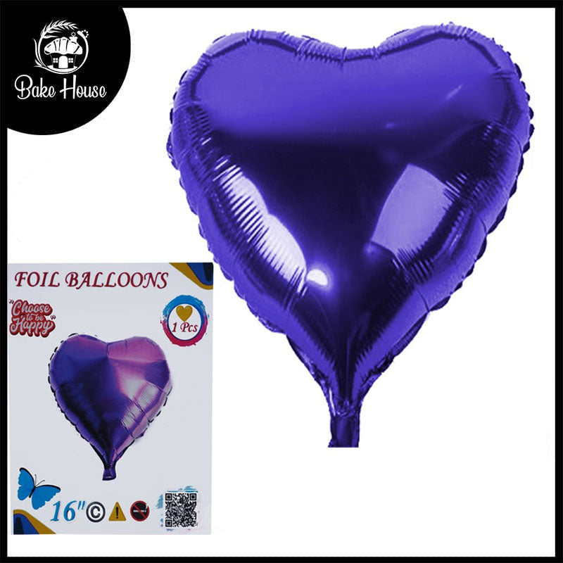 16 Inch Purple Heart Shape Foil Balloon For Party Decoration