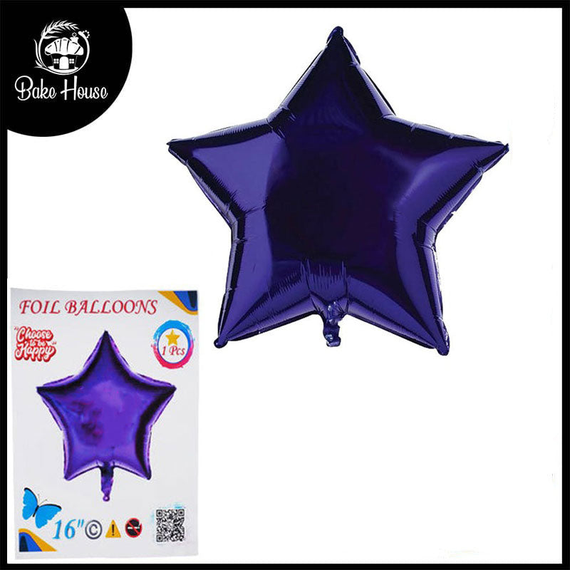 16 Inch Purple Star Shape Foil Balloon For Party Decoration