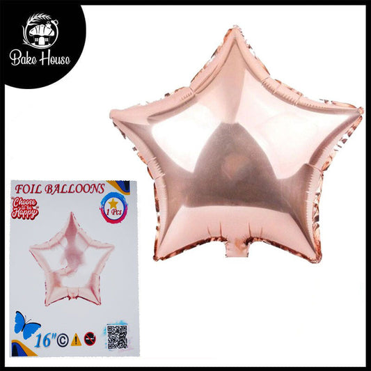 16 Inch Rose Gold Star Shape Foil Balloon For Party Decoration