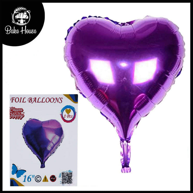 16 Inch Shocking Pink Heart Shape Foil Balloon For Party