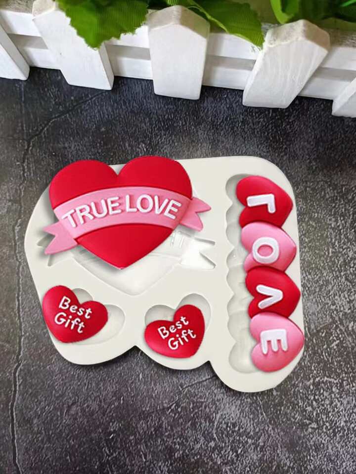 True Love, Best Gift Hearts Silicone Mold