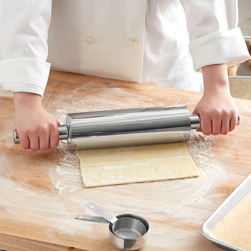 Heavy Duty Medium Stainless Steel Rolling Pin 7.5cm Diameter