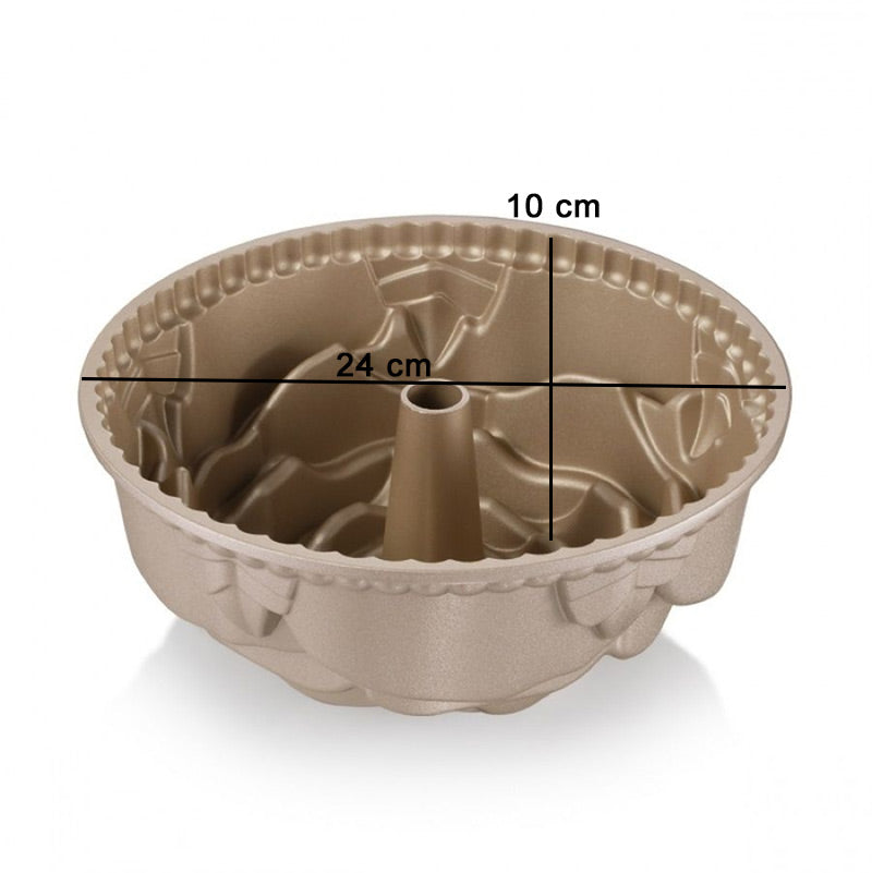 Cast Aluminium Rose Bundt Cake Baking Pan