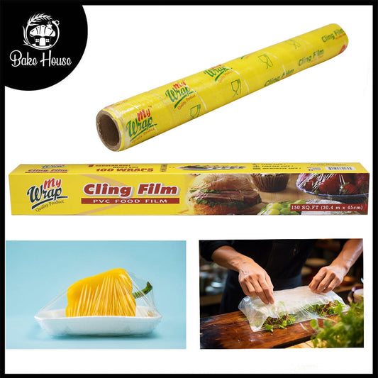 My Wrap Cling Film Plastic Food Wrap 150SQ.ft 30.4cm x 45cm