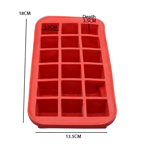 Square Shape Ice Cube Tray 18 Cavity