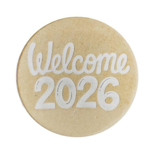 Welcome 2026 Fondant Stamp Plastic