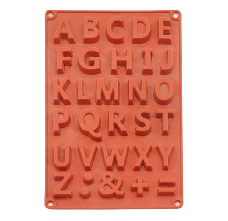 Uppercase Alphabet And Symbols Silicone Mold 30 Cavity