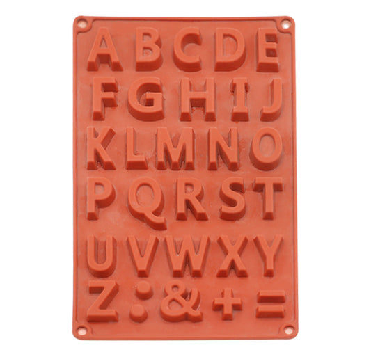 Uppercase Alphabet And Symbols Silicone Mold 30 Cavity