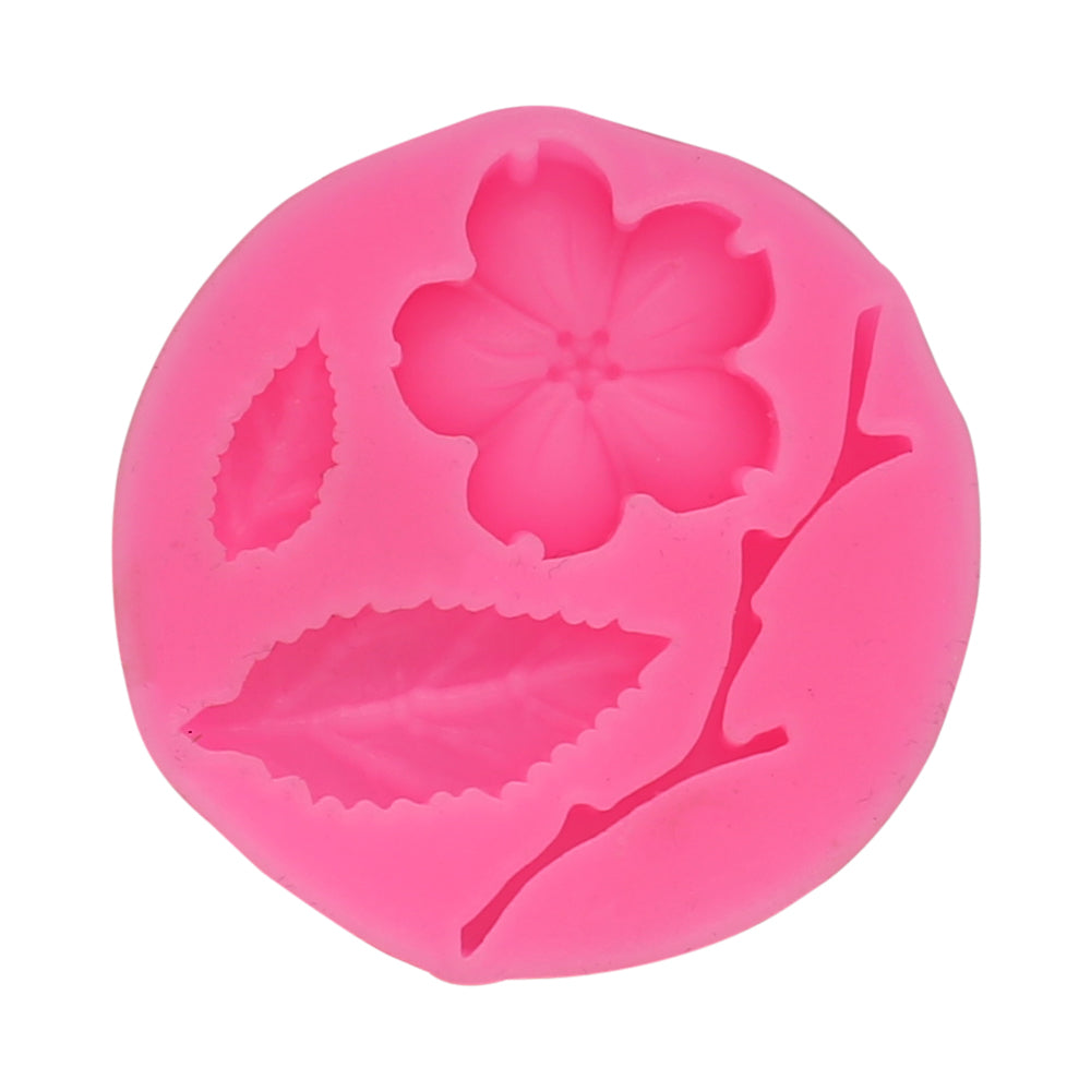 Leaves And Flower Fondant Mold 4 Cavity