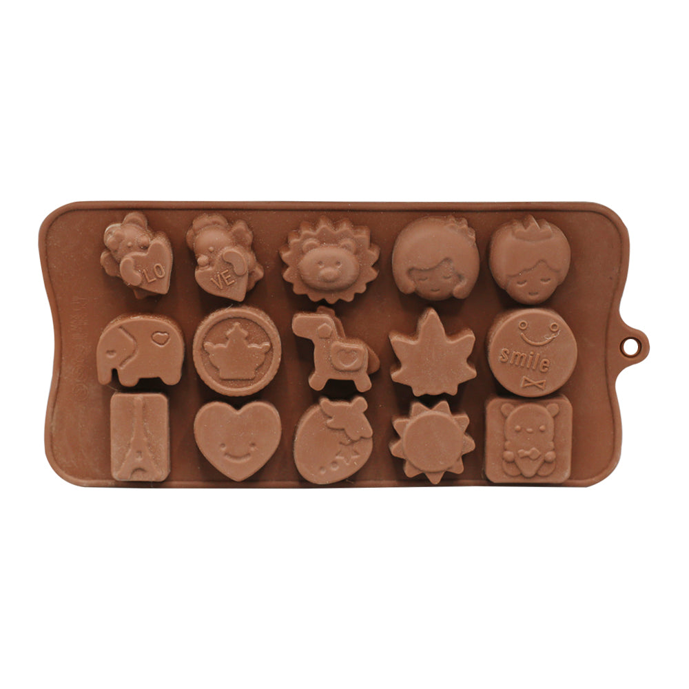 Cartoon Theme Chocolate Mold 15 Cavity